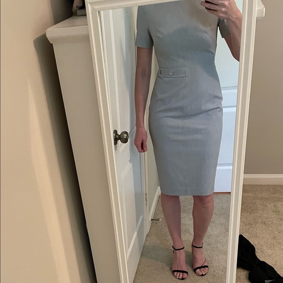 Gray Banana Republic dress with side button detail - Picture 6 of 7